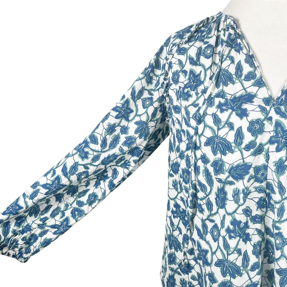 Derek lam 10 Crosby Kasha Floral Peasant Top Boho Beachy Boxy Blouse Size 2 = S - Picture 5 of 11
